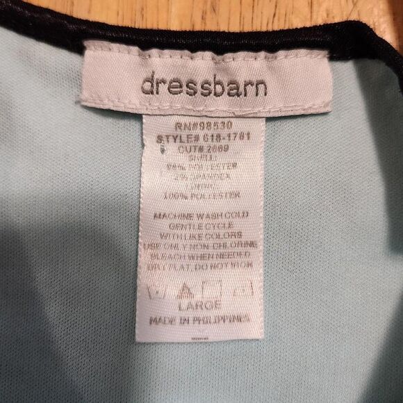 Vintage Y2k Dressbarn blue and black tie up slightly cropped floral tank top L - Picture 4 of 4